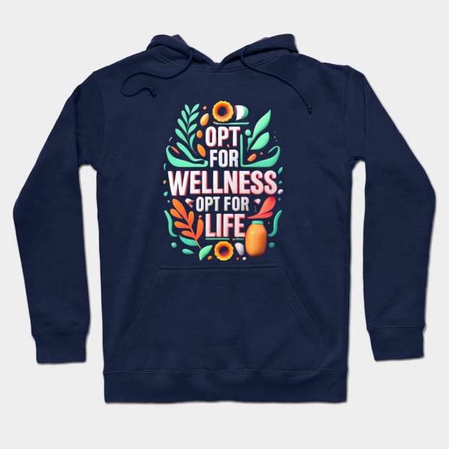 Opt For Wellness Hoodie by masksutopia